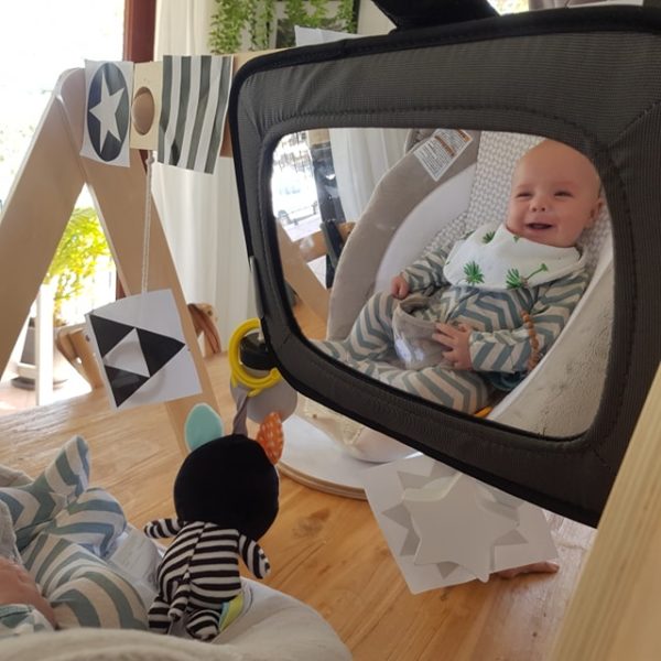 Mirrors are a great way to help babies explore. Parents 2B